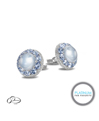 Pioneer Gems Platinum, Sapphire, and Diamond Cufflinks