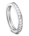 Alliance diamant tour complet en platine 4 grains, DiaMee