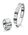 Meister Platinarmreif und -ring "Ice Crystal"