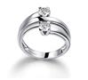 Bague Toi et Moi platine Diamanti