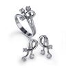 Bague et boucles d'oreilles platine et diamants Orest