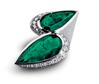 Bague platine éméraude Benedikt Aïchele Joaillier