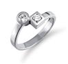 Bague "Toi et Moi" platine et diamants Philippe Tournaire