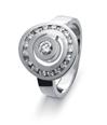 Bague "Labyrinthe" ronde en platine et diamants Philippe Tournaire