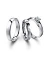 Alliance platine; Alliance platine et diamant; Solitaire en platine et diamant Ponce