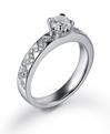 Solitaire platine et diamant Ponce