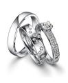 Bagues en platine et diamants Ponce