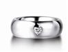 Fede in platino con diamante cuore Matthia's & Claire
