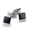 Gemelli platino con onice nera Monile