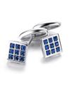 Gemelli platino e zaffiri blu Monile