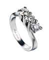Trilogy in platino con diamante, Polello
