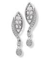 PTSE6 Facets of water captured in this beautiful pair of platinum earrings with matching pendant set