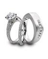 Simon G Euphoria Platinum Diamond Wedding Rings Set