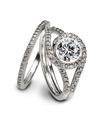 Simon G Platinum Diamond Wedding Rings Set