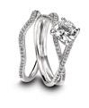 Simon G Platinum Diamond Wedding Rings Set