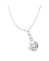 Steph Farber Platinum, Diamond, and Moonstone Pendant
