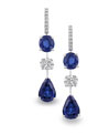 Suna Bros. Platinum, Sapphire, and Diamond Earrings
