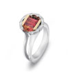 Susan Drake Platinum, Diamond, and Red Spinel Fashion Ring