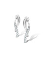 Platinum high polish earrings with prong set diamonds. Code is 12PtET51