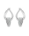 Platinum earrings with prong set diamonds in high polish. Code is 12PtET14