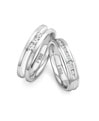 Platinum Love Bands with Channel set diamonds. Code is 12PtLBT25-26