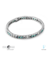Timeless Designs Platinum, Diamond, Emerald and Sapphire Bracelet