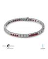 Timeless Designs Platinum,Diamond and Ruby Bracelet