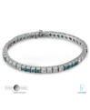 Timeless Designs Platinum, Diamond and Emerald Bracelet