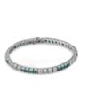 Timeless Designs Platinum, Diamond and Emerald Bracelet