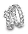 Timeless Designs Platinum Diamond Wedding Rings Set