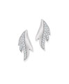 Nature inspiration from platinum in matt finished leaf shaped earrings. Code is 12PtEU34