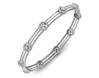 Platinum studded oval bangle. Code is 50
