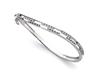 Platinum studded oval bangle. Code is 81