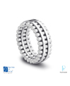 Unique Settings Platinum and Diamond Fashion Ring