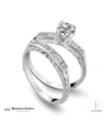 Whitehouse Brothers Platinum and Diamond Wedding Rings Set
