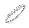 Platinum's pliability shows on the helical centre-piece of this bracelet. Code is PTJ12