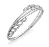 Dual finished platinum bracelet with diamonds combined into one unique creation. Code is PTJ10