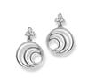 Precious platinum circular pieces  with prong set diamonds forming the perfect earrings. Code PTS40