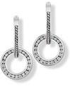 PTJE3 - Delicate hoops in combination of plain and studded platinum