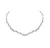 A unique and beautiful platinum necklace with pave set diamonds in high polish. Product code isPTK49
