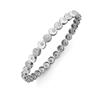 Round platinum circles with flush set diamond on each circle. Code is PTU6