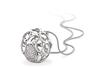 An enchanting platinum pendant chain with a cluster of diamonds in the centre.