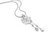 A very feminine chain pendant with prong set diamonds in satin and high polish. Code is PTD80