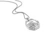 A beautiful platinum pendant with pave set diamonds in high polish. Code is PTK74