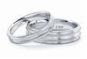Platinum love bands for a couple in true love in matt finish with high polish ropes.Code is PTG34-35